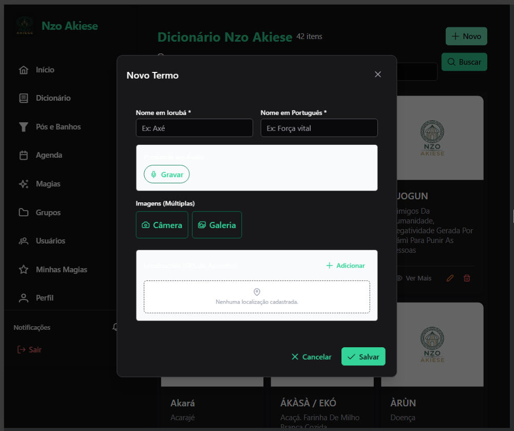 Busca no Dicionário NzoDict